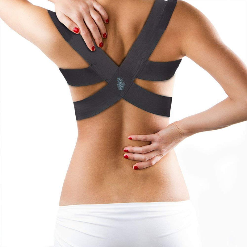 [Australia - AusPower] - Posture Corrector - Fully Adjustable Breathable Clavicle Chest Back Support Brace for Improves Posture & Provide Lumbar Support Back Pain Relief - Perfect for Men & Women - Large Large (Pack of 1) 