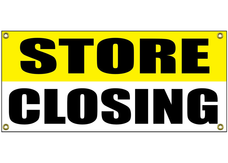 [Australia - AusPower] - Store Closing Banner Retail Store Shop Business Sign 36" By 15" Going Out Of Business Sale 