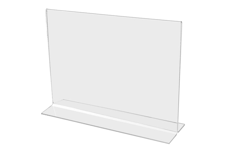 [Australia - AusPower] - FixtureDisplays® 1PK 7 x 5" Clear Acrylic Sign Holder for Tabletops, Horizontal Table Tent Frame Photo Sign Menu, Bottom Insert 11193-2-7X5-FBA Peel Off Protective Film (White) Before use. 7X5" 