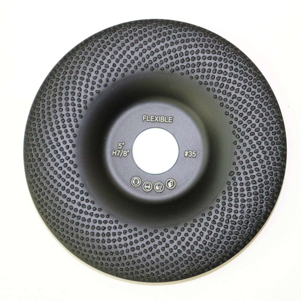 [Australia - AusPower] - Flexible 5" Diamond Cup Grinding Polishing Disc Wheel with RCD Newest Technology & Rubber Cushioned Body for Universal Purpose (Flexible, 5", 4.8 oz Very Light) 5" 