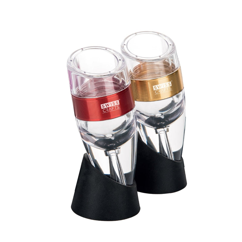 [Australia - AusPower] - Wine Aerator Decanter with Base for Red Wine For Birthday, Friendship, Wine Gift,Home use And Party (Red) 