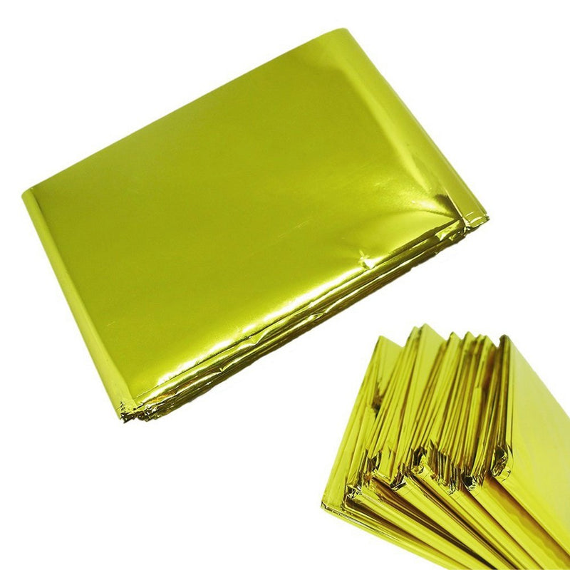[Australia - AusPower] - NYKKOLA Emergency Mylar Blankets - 84" X 52"(4 Pack) - Designed for NASA - Essentials for Outdoors, Hiking, Survival, Marathons or First Aid Gold 