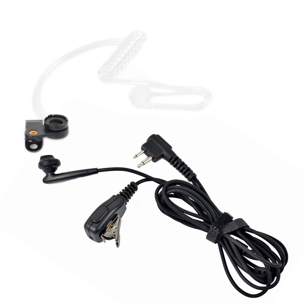 [Australia - AusPower] - HYS Surveillance Headset Earpiece PTT Mic with Extra Acoustic Tube Earpiece for Motorola 2-Pin Radio CP200 GP2000 CLS1410 CLS1450 CLS1100 (1 Pack) 