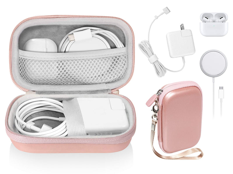 [Australia - AusPower] - Handy Case for MacBook Pro, Air Power Adapter, MagSafe, MagSafe2, iPhone MagSafe Charger, MagSafe Battery Pack, iWalk Charger (Rose Gold) Rose Gold 
