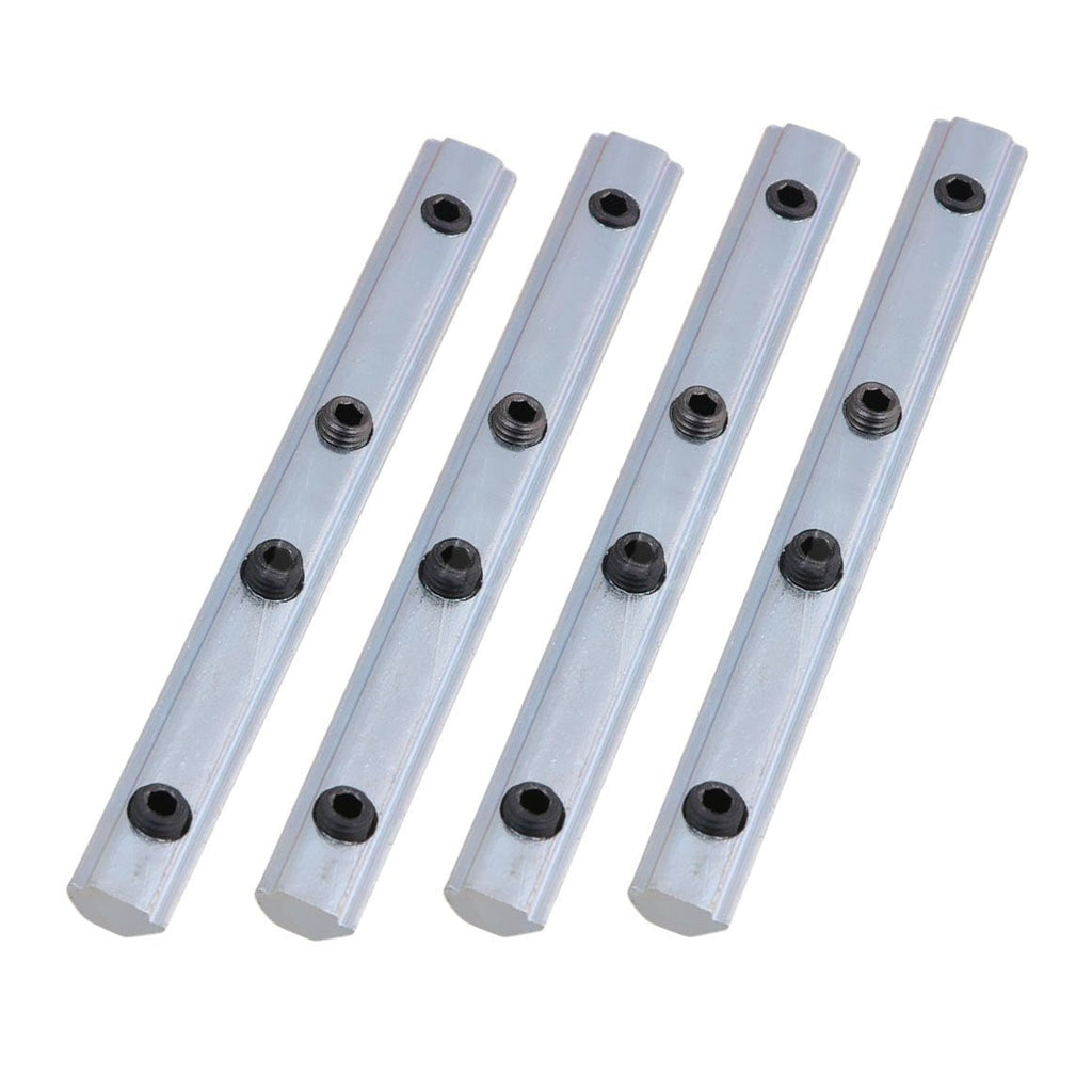 [Australia - AusPower] - PZRT 4-Pack 2020 Series Aluminum Profile Straight Line Connector,Length 3.9 Inch Bracket Fastener with M5 Screw,for T Slot 6mm Aluminum Extrusion Profile Connect Parts 2020/3.9inch 