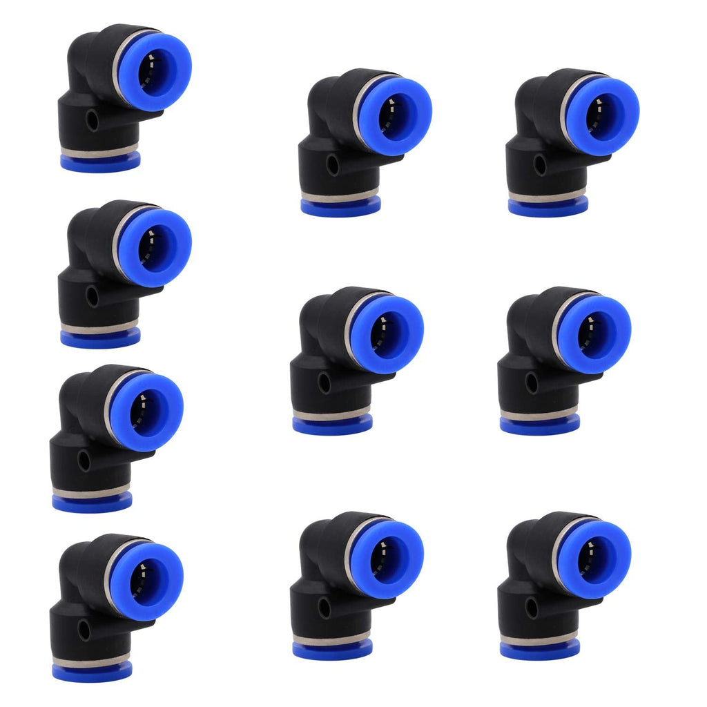 [Australia - AusPower] - Push Fittings 12mm - DERNORD 10 Pack Plastic Push to Connect Fittings Elbow Tube Fittings Push Lock 