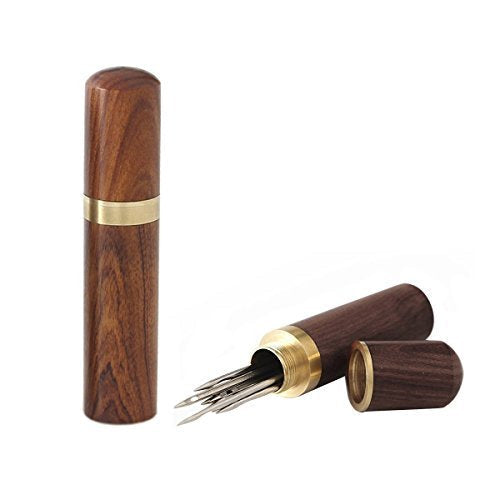 [Australia - AusPower] - Okared 2 Pack Wooden Toothpick Holder Portable Toothpick Dispenser Bucket Toothpick Holder Mini Toothpick Box Pocket 