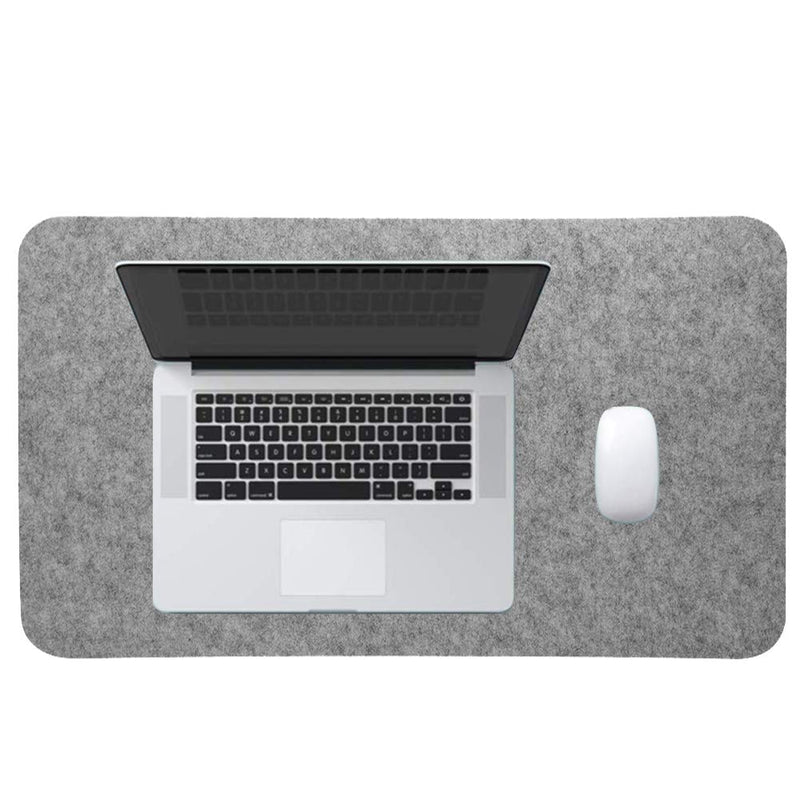[Australia - AusPower] - Desk Pad, Desk Blotter Desk Mat Mouse Pad Anti-Static Felts Table Mouse Mat Non-Slip Desk Laptop Pad with Good Insulation for School Office Table Pad(Gray) Gray 