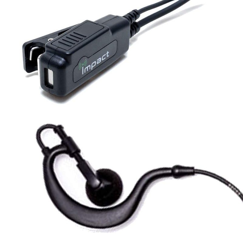 [Australia - AusPower] - Impact Silver Series M1-S1W-EH1 Earpiece for Motorola 2-Pin CLS1110 1410 CP200D HYT TC-508 Bearcom BC130 BC95 BC250D Walkie Talkie Radios (See Description for Compatibility) 