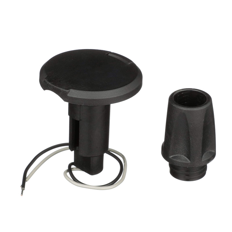 [Australia - AusPower] - Attwood 910R2PB-7 LightArmor 910R Series Round Plug-in Light Base — for All-Around Pole Light, 2-Pin, Black Composite Cover 