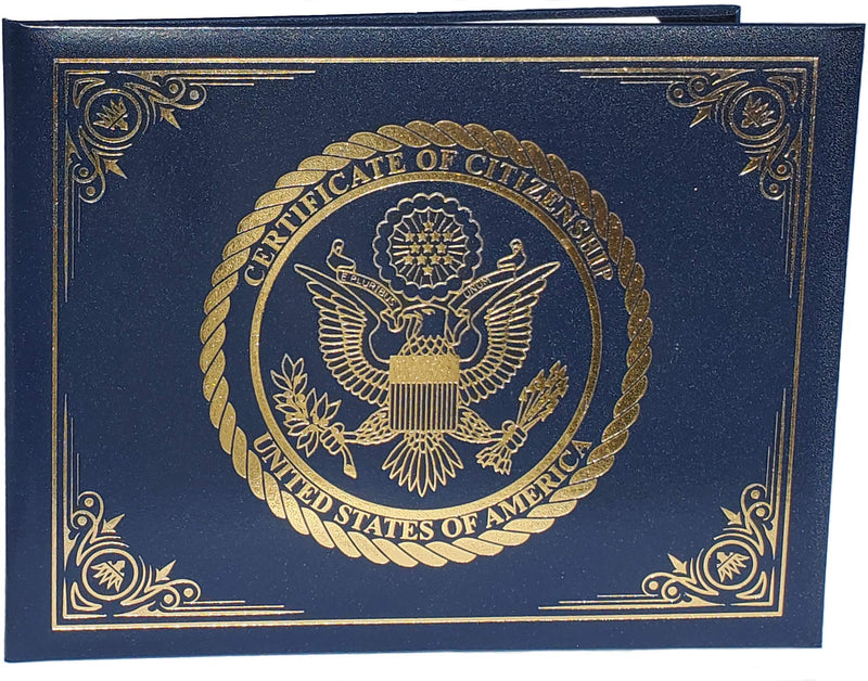 [Australia - AusPower] - U.S. Citizenship and Naturalization Certificate Holder. Gold American Eagle logo 'Certificate of Citizenship', Padded with cover. 