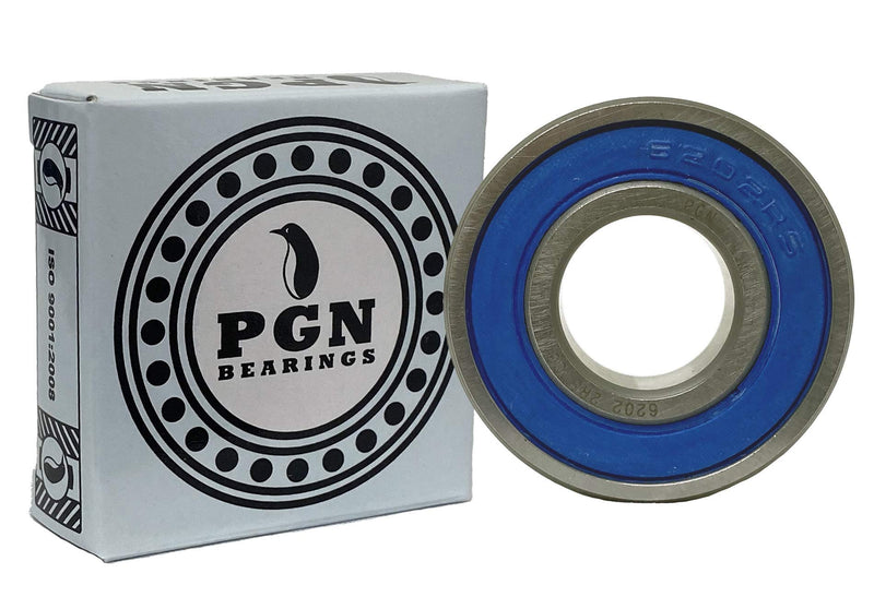 [Australia - AusPower] - (2 Pack) PGN 6202-2RS Sealed Ball Bearing - C3-15x35x11 - Chrome Steel 