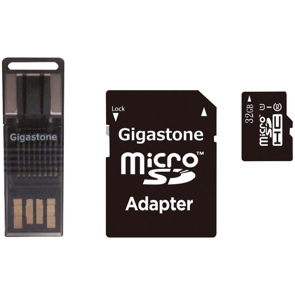 [Australia - AusPower] - Gigastone GS-4IN1600X32GB-R Prime Series microSD Card 4-in-1 Kit (32GB), Multicolored 
