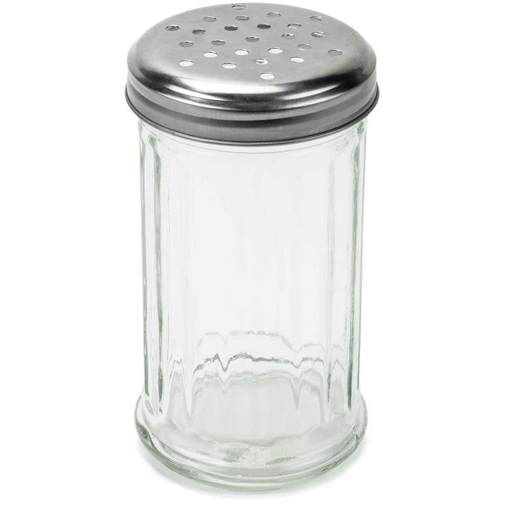 [Australia - AusPower] - Spice & Cheese Shaker - 12 oz. Glass Server with Metal Lid and Extra Large Holes for Parmesan and Mozzarella by Back of House Ltd. 
