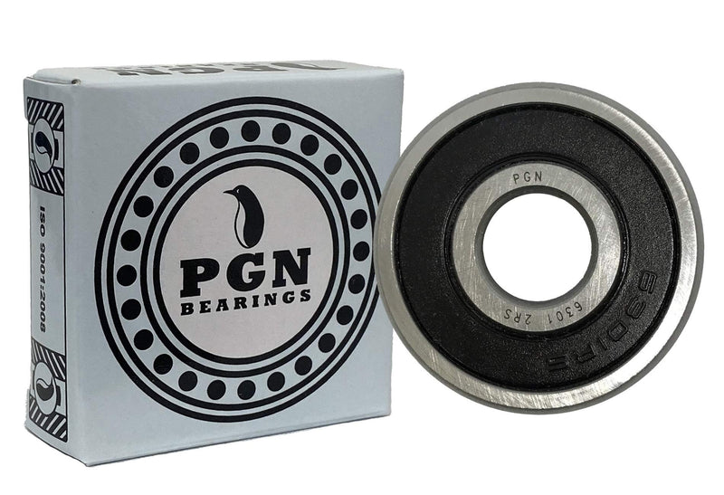 [Australia - AusPower] - (2 Pack) PGN 6301-2RS Sealed Ball Bearing - C3 Clearance - 12x37x12 - Lubricated - Chrome Steel 