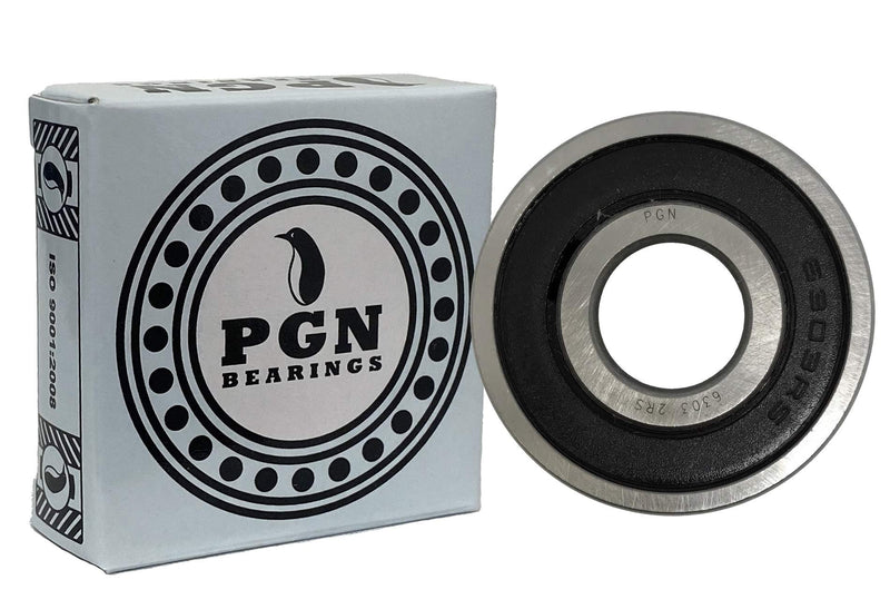 [Australia - AusPower] - (2 Pack) PGN 6303-2RS Sealed Ball Bearing - C3-17x47x14 - Lubricated - Chrome Steel 