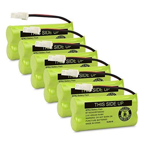 [Australia - AusPower] - QTKJ BT183342 BT283342 BT162342 BT166342 BT266342 BT262342 Cordless Phone Battery for AT&T EL52300 CL80113 CL80112 CL80114 CL4940 CL80111 VTech CS6114 CS6419 CS6719 CS6649 DS6151 Handsets (Pack of 6) 6 Pack BT183342 Batteries 