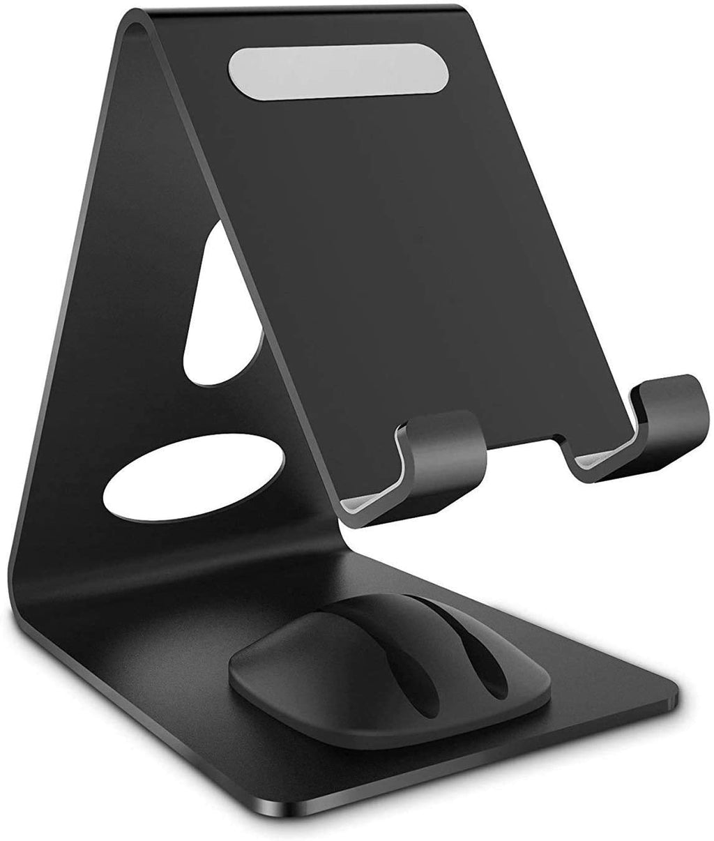[Australia - AusPower] - Phone Stand, WixGear Premium Phone Holder for iPhones, Android Smartphones & Mini Tablets –Sturdy Metal Phone Stand for Desk with Smart Cord Holder System 