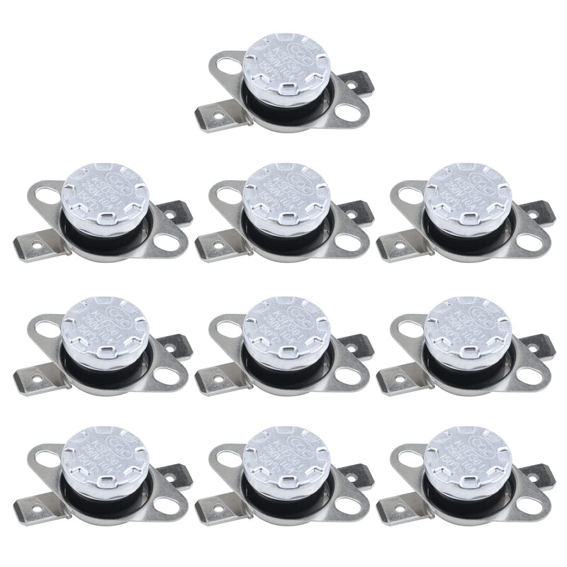 [Australia - AusPower] - Antrader KSD301 Thermostat, N.C. Temperature Control Switch Thermostat Thermo Switch for Microwave 10A, 10-Pack 
