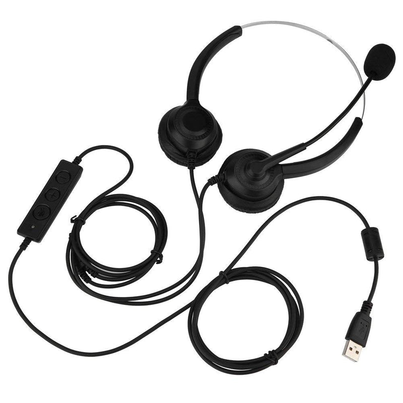 [Australia - AusPower] - fosa USB Call Center Headphone with Microphone, Noise Canceling Call Center Headset Compatible with Computer Telephone Desktop for Phone Sales, Telephone Counseling Services, Insurance, Hospitals 
