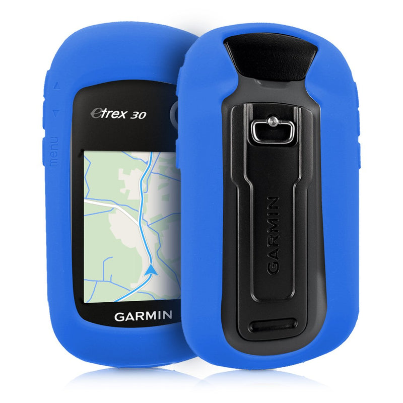[Australia - AusPower] - kwmobile Case Compatible with Garmin eTrex 10/20/30/201x/209x/309x - GPS Handset Navigation System Soft Silicone Skin Protective Cover - Blue 