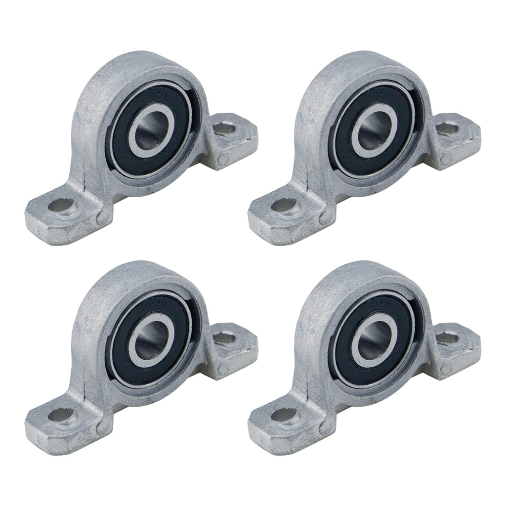 [Australia - AusPower] - Sydien 4Pcs 8mm Inner Bore Ball Mounted Pillow Block Flange Micro Vertical Bearing 8mm/0.31" 