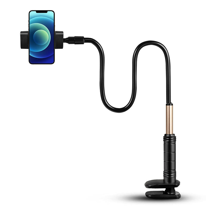 [Australia - AusPower] - Phone Holder Bed Gooseneck Mount：Moutik Lazy Bracket Cell Phone Holder Long Arm Clip Clamp Mount for Filming, Compatible with 4.0-6.5'' Mobile Cell Phone Stand 