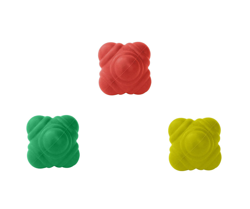 [Australia - AusPower] - GSI Bounce Reaction Balls for Agility Reflex and Coordination Training (72 mm) 3 Pack 