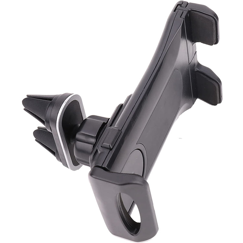 [Australia - AusPower] - SALEX Cell Phone Holder for Horizontal Air Vent. Universal Gray Mount with 2 Air Vent Clips. Plastic Hands Free Cradle for Smartphones up to 11". Handable Car Interior Bracket for iPhone, Samsung. 