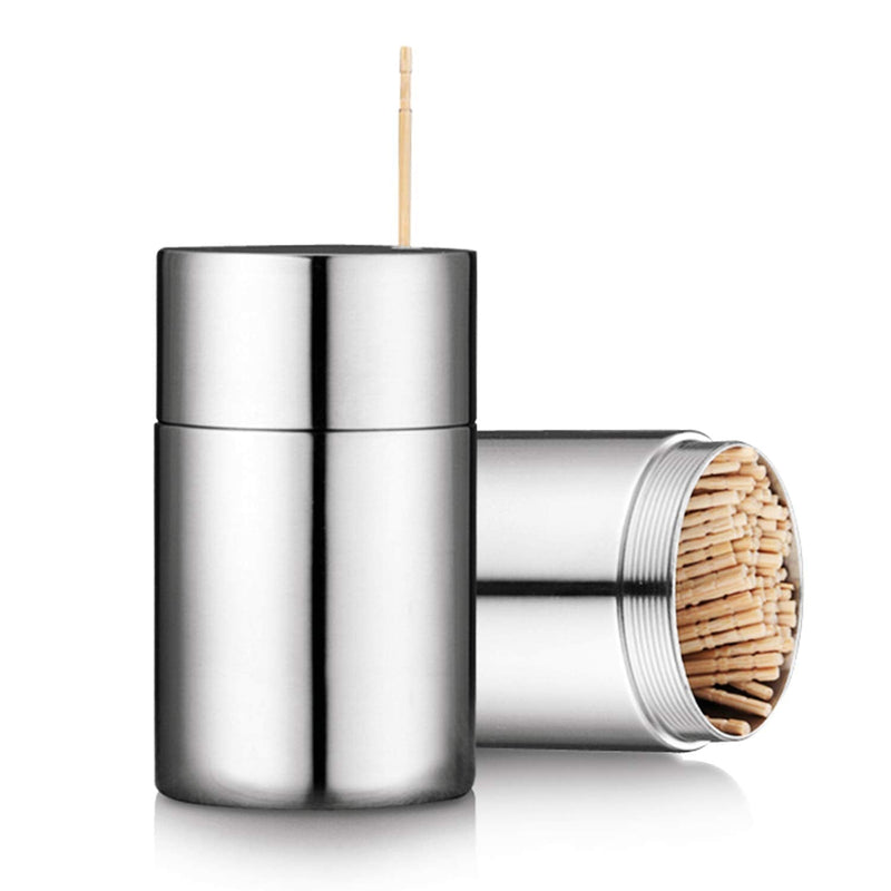 [Australia - AusPower] - Makidar Toothpicks Holder Dispenser Stainless Steel (Chromed) Chromed 