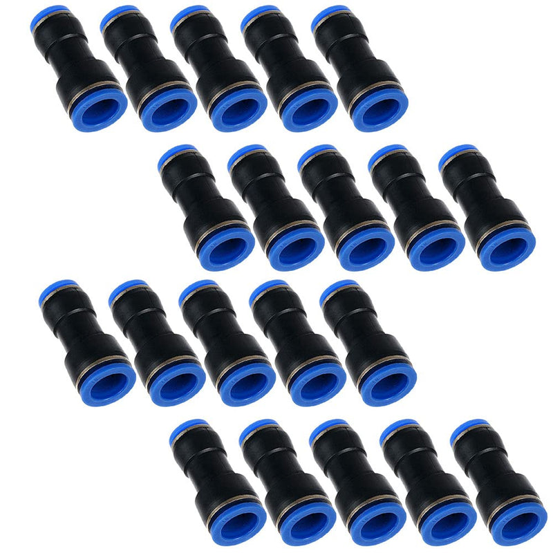 [Australia - AusPower] - Metalwork Plastic Push to Connect Straight Union Pipe Tube Reducer Fitting, 6mm OD x 8mm OD, Reducing Coupler Straight Pneumatic Connector (Pack of 10) 8mm x 6mm Metric Tube 