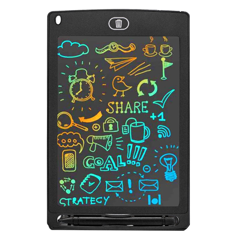 [Australia - AusPower] - AURXONS LCD Writing Tablet, 8.5” Colorful Electronic Writing Drawing Pad, Doodle Board, Erasable Handwriting Tablet, Portable Ewriter for Kids Adults at Home School Office Black-8.5" 