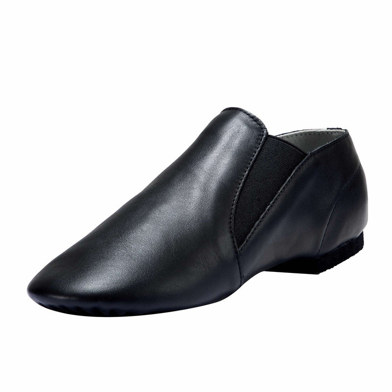 [Australia - AusPower] - Dynadans Jazz Shoe Leather Slip On with Elastics (Big Kid/Little Kid/Toddler) 7 Toddler Black 
