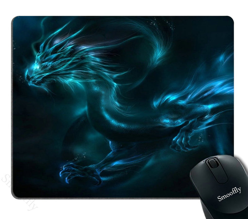 [Australia - AusPower] - Smooffly Mouse pad Unique Design Mouse Pad Cool Blue Dragon Design Gaming Mousepad SM-12 