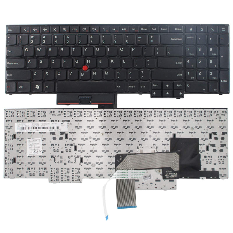[Australia - AusPower] - SUNMALL Laptop Keyboard Replacement for ThinkPad Edge E530 E530C E535 E545 Series Laptop 15.6 inch with The Number Keys Black US Layout No Backlight 