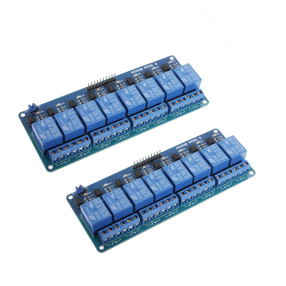 [Australia - AusPower] - Xiuxin 2pcs 5V 8 Channel Relay Module Board for Arduino PIC AVR DSP ARM 