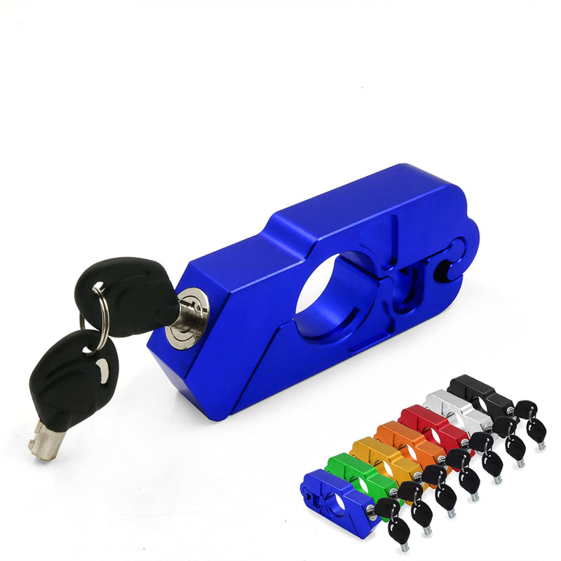 [Australia - AusPower] - Motorcycle Grip Lock Handlebar Throttle Security Lock Anti-Theft Scooters fit for ATV Motorcycles Dirt Street Bike (Blue) Blue 