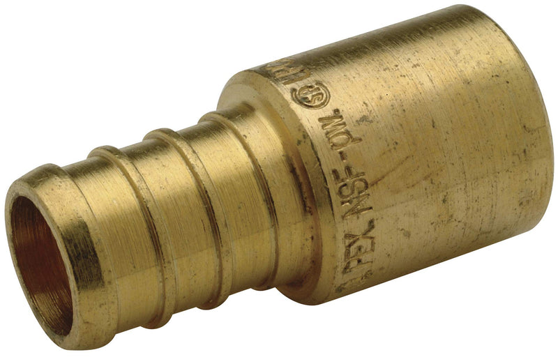 [Australia - AusPower] - ZURN PEX QQ650CX Crimp Male Sweat Adapter, Small Diameter, 1/2" Male Sweat x 1/2" Barb, Copper (Pack of 50) 