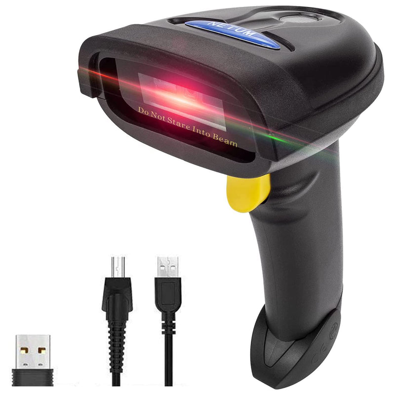 [Australia - AusPower] - NETUM 2D Barcode Scanner, Compatible with 2.4G Wireless & Bluetooth & USB Wired Connection, Connect Smart Phone, Tablet, PC, 1D Bar Code Reader Work for QR PDF417 Data Matrix NT-1228BL 