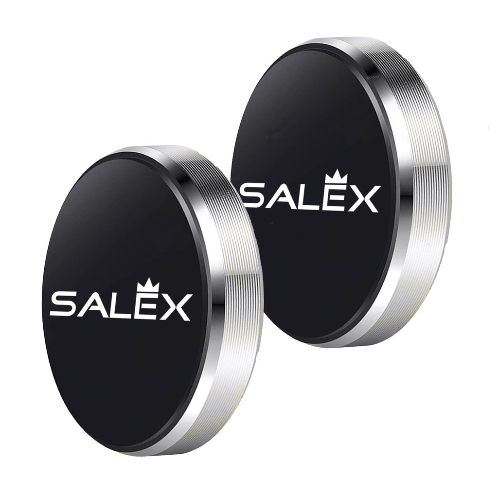 [Australia - AusPower] - SALEX Magnetic Mounts [2 Pack]. Flat Cell Phone Holder Stick On Car Dashboard, Wall. Universal Kit for Men, iPhone Xs Max/Xr/8 plus/7/6s/5s, Samsung Galaxy S10+/S10e/S9+/S8+/Note9/Edge/A9 [Silver] Silver 2 Pack 