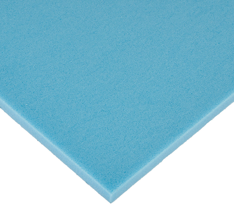 [Australia - AusPower] - Economy Memory Foam Sheet, 1/2" x 20" x 36", Blue, Non-Adhesive 