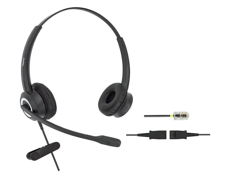 [Australia - AusPower] - RJ9 Cisco Corded Office HD Voice Phone Headset for Cisco IP Phones 6851 6861 7945g 7962g 8811 8841 8845 8851 8861 8961 9951 Series Model,Plus 3.5mm Connector (Binaural) RJ9 Duo for Cisco 
