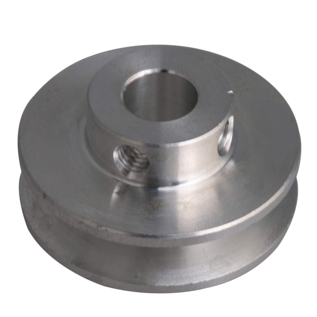 [Australia - AusPower] - CNBTR 3.1x1.5x0.8cm Silver Aluminum Alloy 0.8cm Fixed Single Bore V-shape Pulley Wheel for Motor Shaft 0.3-0.5cm PU Round Belt 31*8mm 