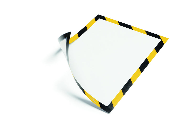[Australia - AusPower] - Durable Magnetic DURAFRAME Security Document Sign Holder, Letter-Size 8-1/2" x 11", Yellow/Black, 2 Pack (4772130 