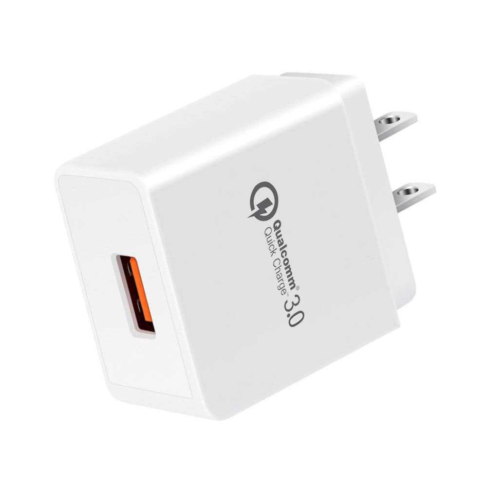 [Australia - AusPower] - Quick Charge 3.0, 18W USB Wall Charger QC 3.0 Adapter 3A Fast Charger Compatible with iPhone 12 11 Pro X XR XS Max | Galaxy S21 S20 FE S10 S10e S9 S8 Note 20 Ultra 10 9 8 | Pixel 5-4A-4-3-2-XL Phones 