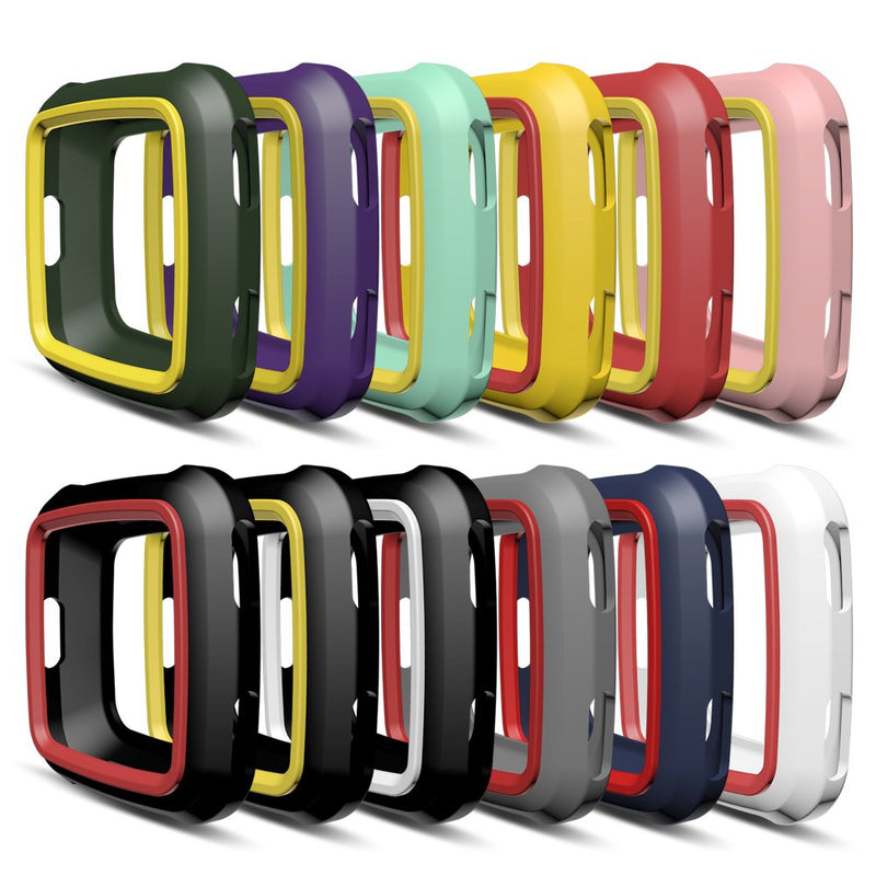 [Australia - AusPower] - AWINNER Colorful Case for Fitbit Versa,Shock-Proof and Shatter-Resistant Protective Silicone Case for Fitbit Versa Smartwatch (12-Colour) 