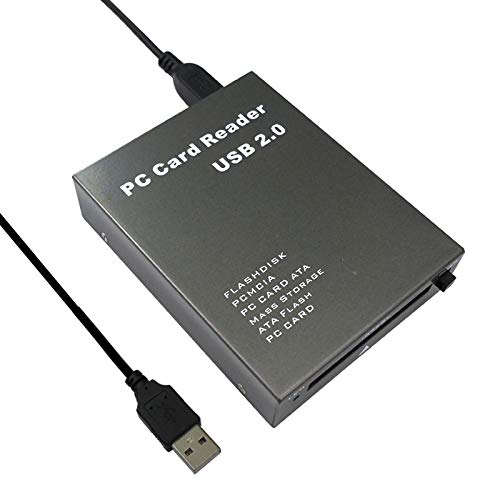 [Australia - AusPower] - SZBJ USB2.0 Plastic Version Interface PCMCIA Card Reader,Read Flashdisk,PCMCIA,PC Card ATA,Mass Storage ATA Flash,PC Card (Card Reader, Gray) 