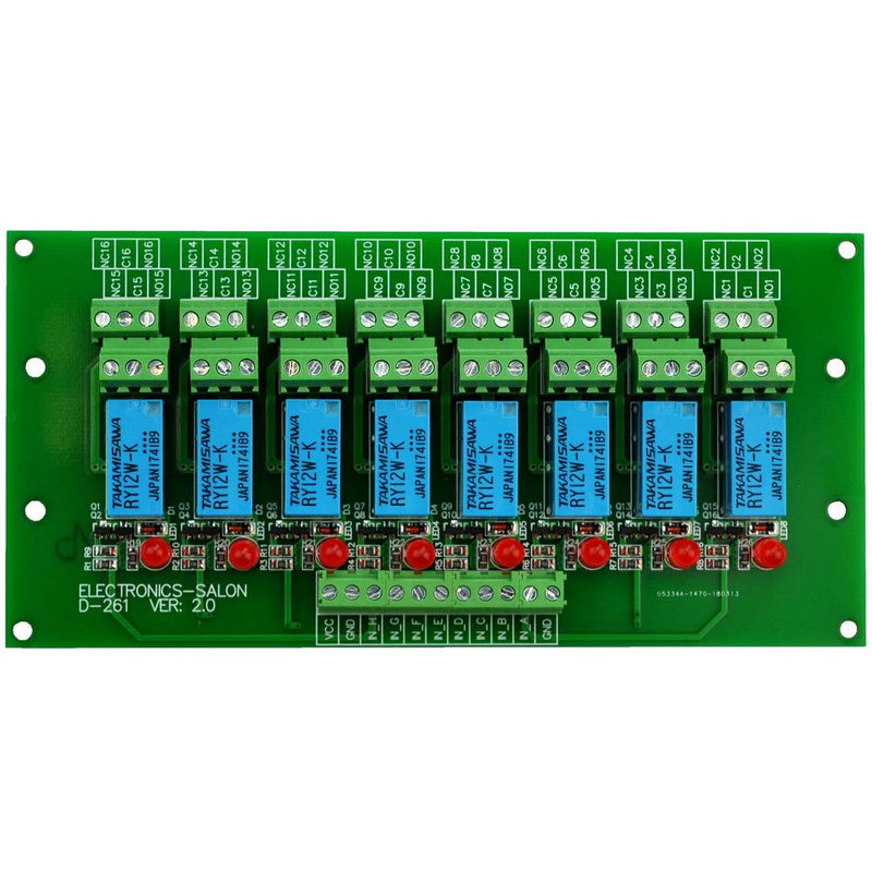 [Australia - AusPower] - Electronics-Salon 8 Channel DPDT Signal Relay Module Board (Operating Voltage: DC 12V) Operating Voltage: DC 12V 