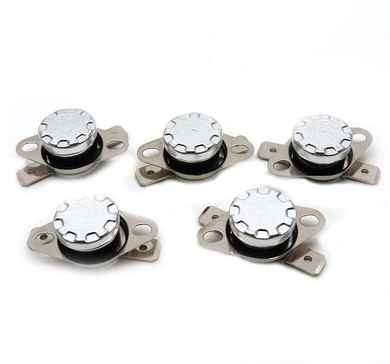 [Australia - AusPower] - Xiaoyztan 5Pcs 120 Celsius Normally Closed Thermostat Disc 250V 10A Temperature Control Switch for Refrigerator Microwave Oven or Other Household Appliances 