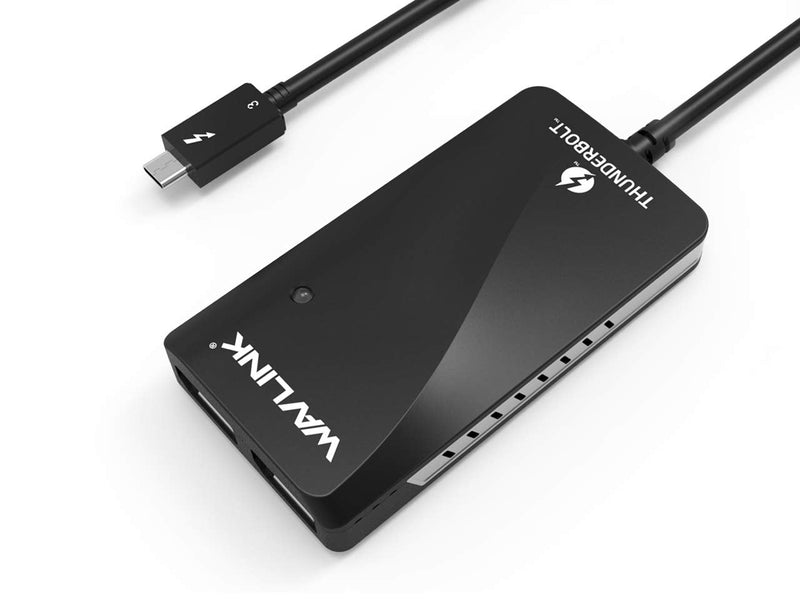 [Australia - AusPower] - Wavlink Thunderbolt 3 to Dual DisplayPort Adapter Dual 4K@60Hz Display or Single 5K@60Hz Display for Mac & Windows, Great for Home Office, Online Class (Only Supports with Thunderbolt 3 Ports) Thunderbolt 3 to DP 